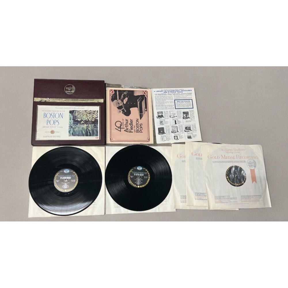 5 LP Set Longines Boston Pops arthur Fielder symphonette the golden treasury